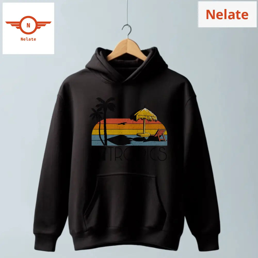 87 Tropics - Exclusive Black Hoodie For Men