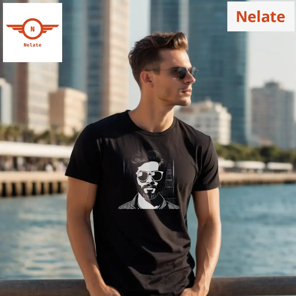 Beardo Stylish Man- Black T-Shirt