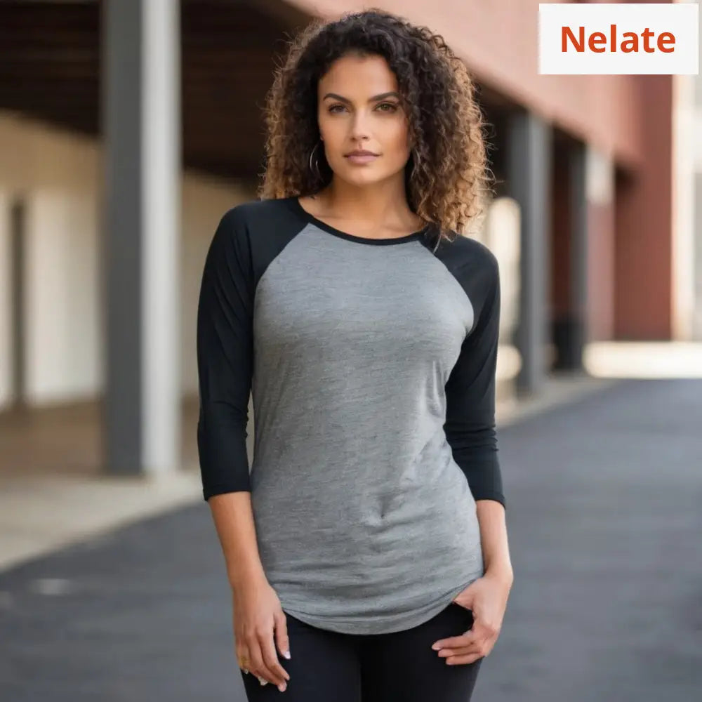 Black Sleeve Grey Raglan T-Shirt