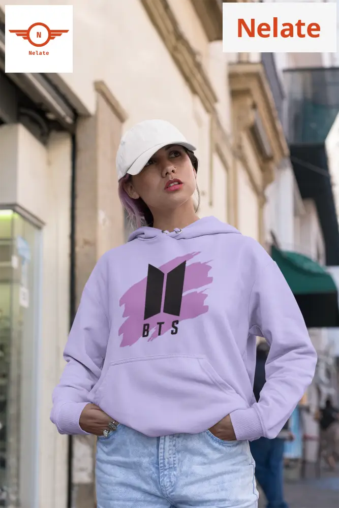 Bts Logo Lavender Hoodie