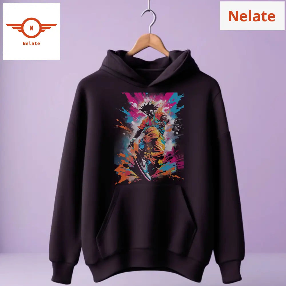 Color Splash Man - Black Hoodie For Men