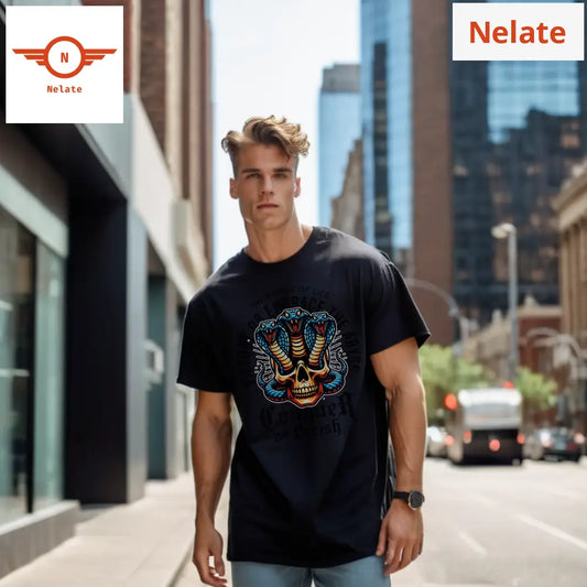 Conquer Or Perish - Black Oversized T-Shirt