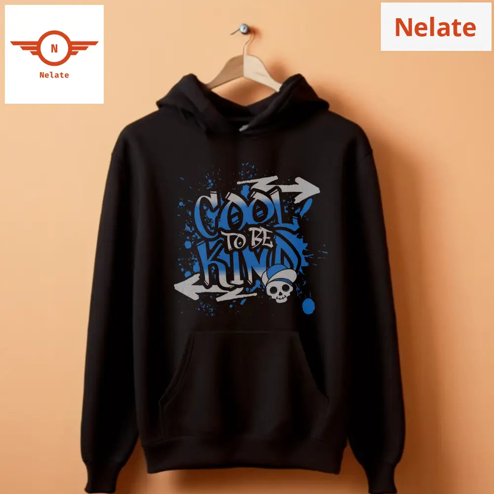 ’Cool To Be Kind’ Black Hoodie For Men