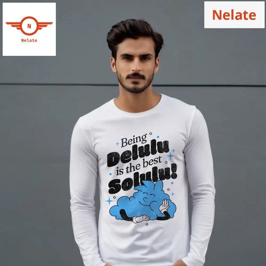 Delulu Is The Solulu! - Full Sleeves White T-Shirt