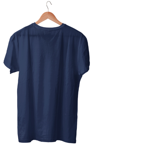 Nelate Plain Navy Blue T-Shirt For Men