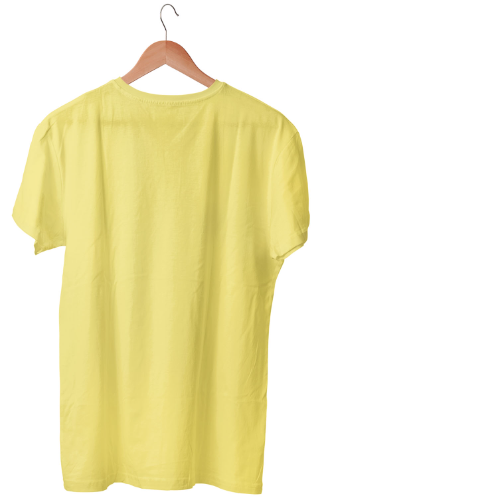 Nelate Plain Lemon Yellow T-Shirt For Men