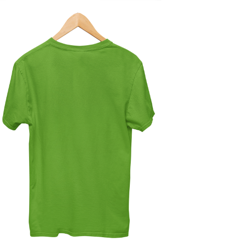Nelate Plain Parrot Green T-Shirt For Men