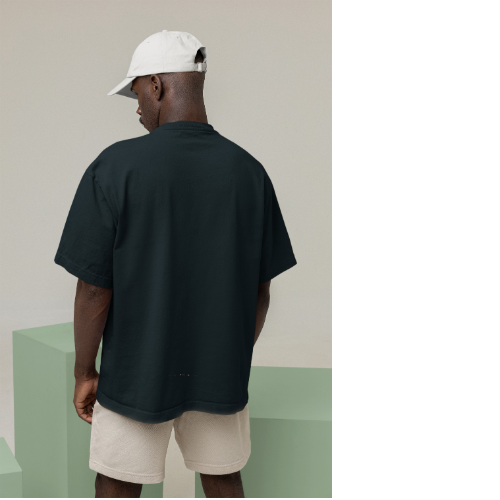 Nelate Plain Oversized T-Shirt (Black)