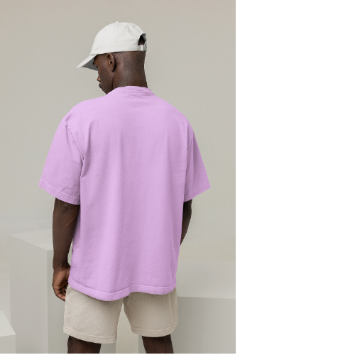 Nelate Plain Oversized T-Shirt (Lavender)