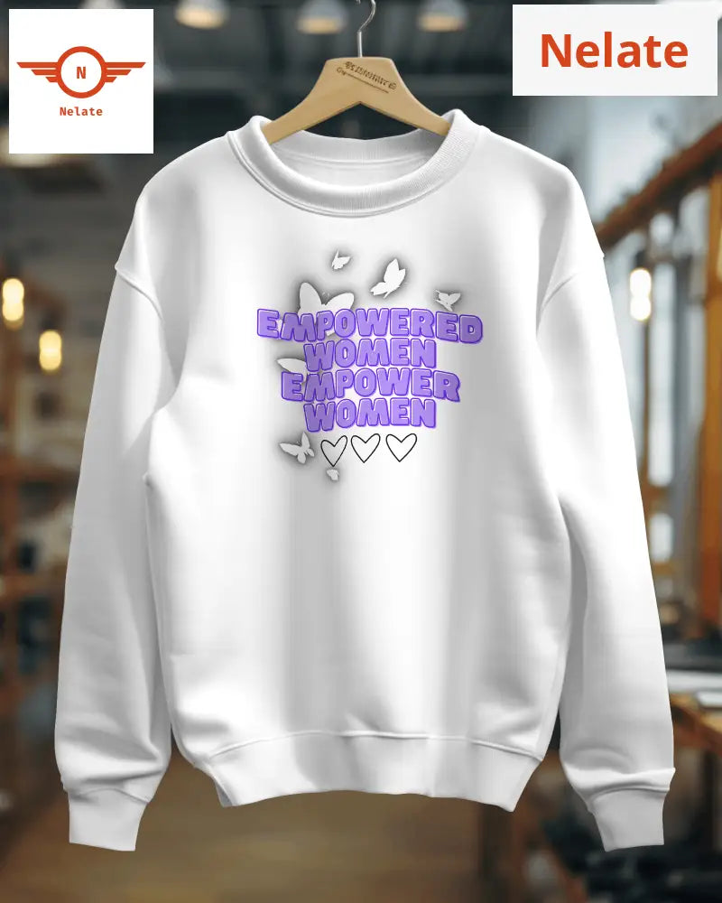 Empowered Women Womens White Sweatshirt