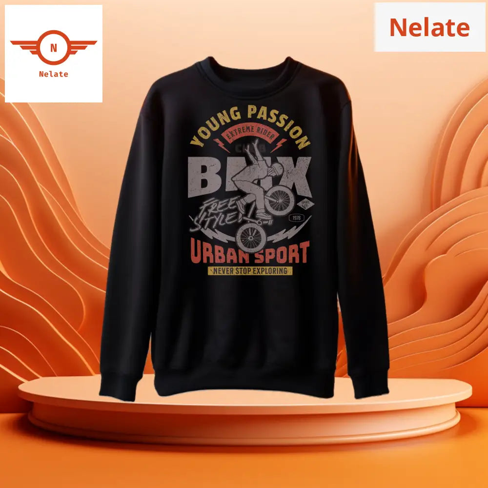 Extreme Rider Bmx Club - Black Sweatshirt For Men