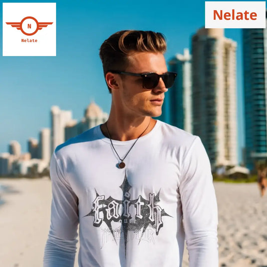 Faith Full Sleeves White T-Shirt