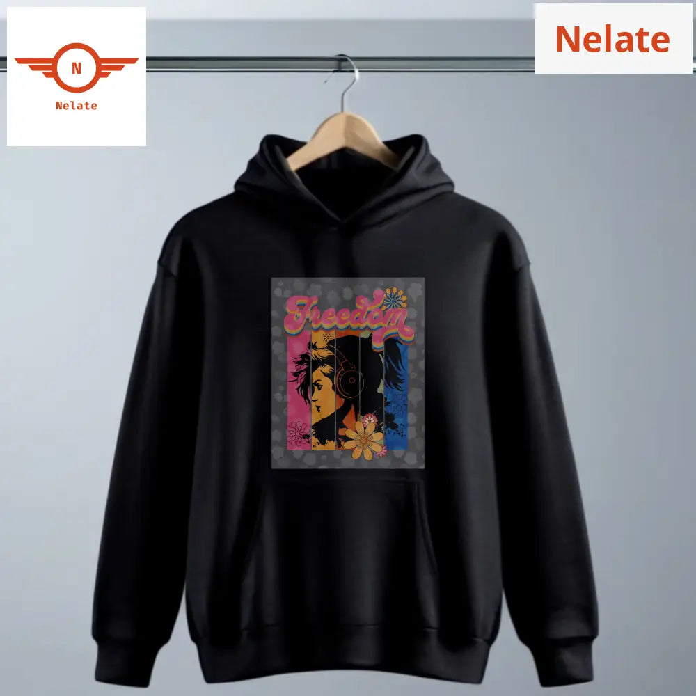 Freedom - Black Hoodie For Men