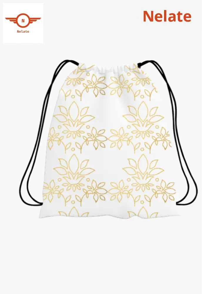 Golden Pattern Exclusive Drawstring Bag