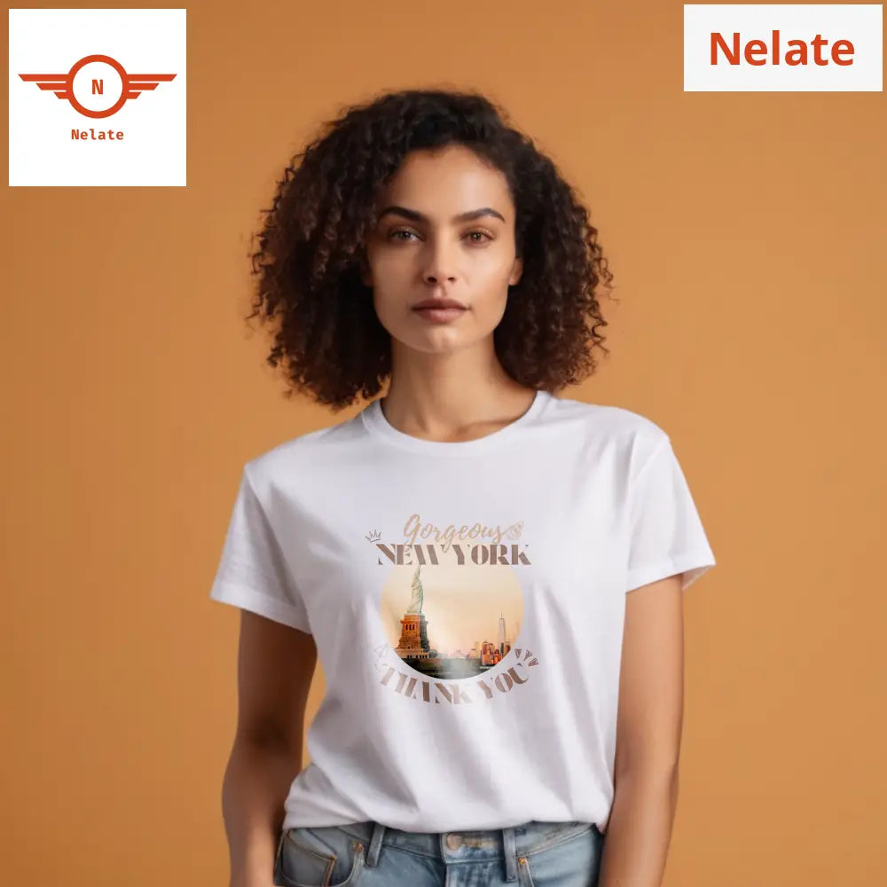 ’Gorgeous New York’ Women’s White T-Shirt