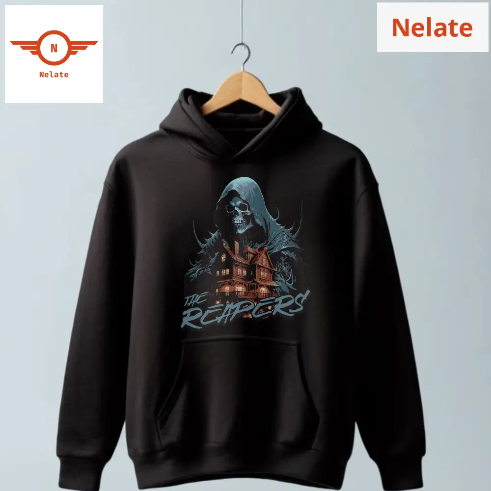 Grim Reaper-Black Hoodie For Men