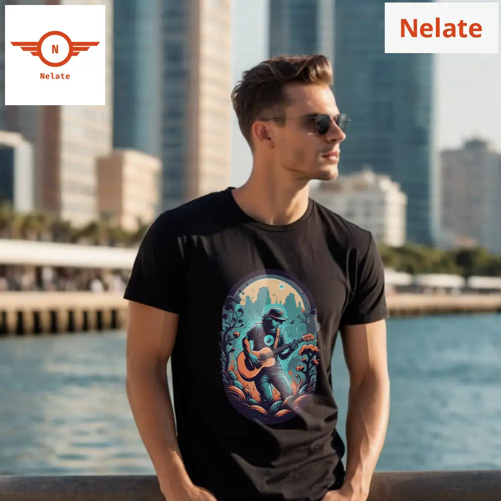 Guitarist Theme- Black T-Shirt