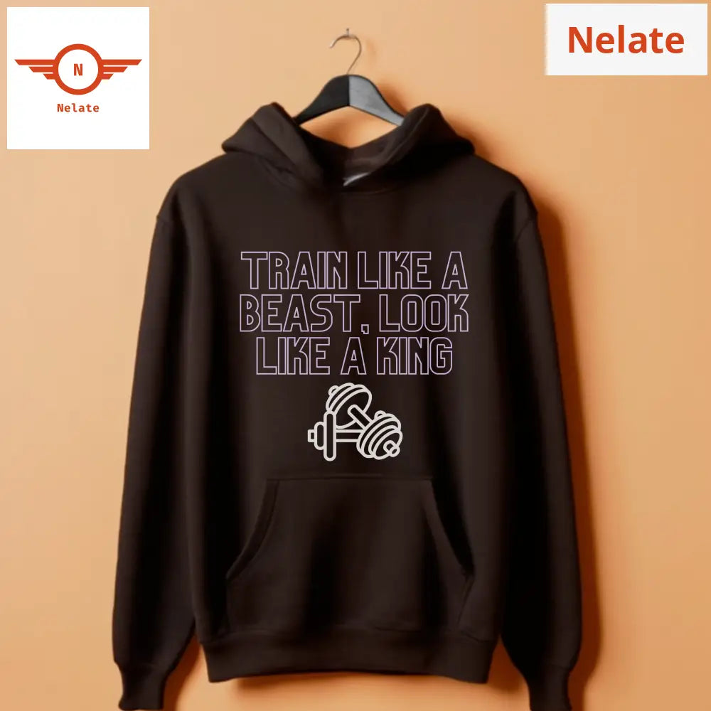 Gym Motivational Quote Black Hoodie For Men