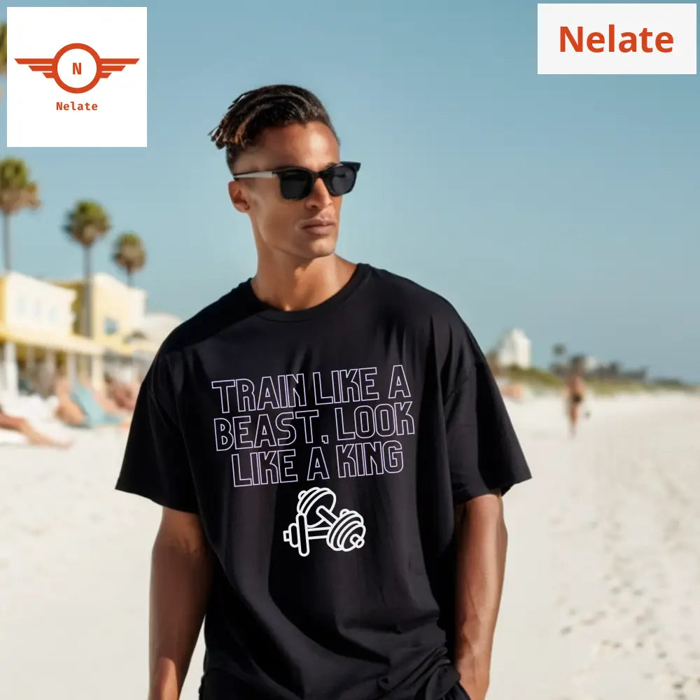 Gym Motivational Quote-Black Oversized T-Shirt