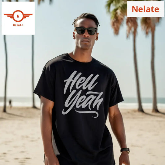 Hell Yeah - Black Oversized T-Shirt