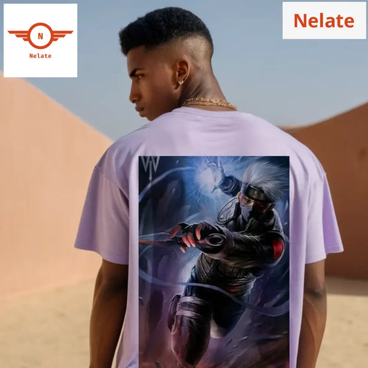 Kakashi Hatake Lavender Oversized T-Shirt