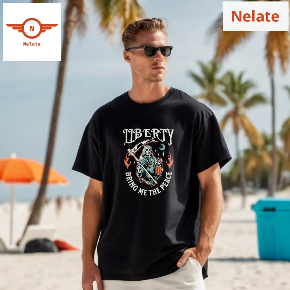 Liberty - Bring Me The Peace-Black Oversized T-Shirt