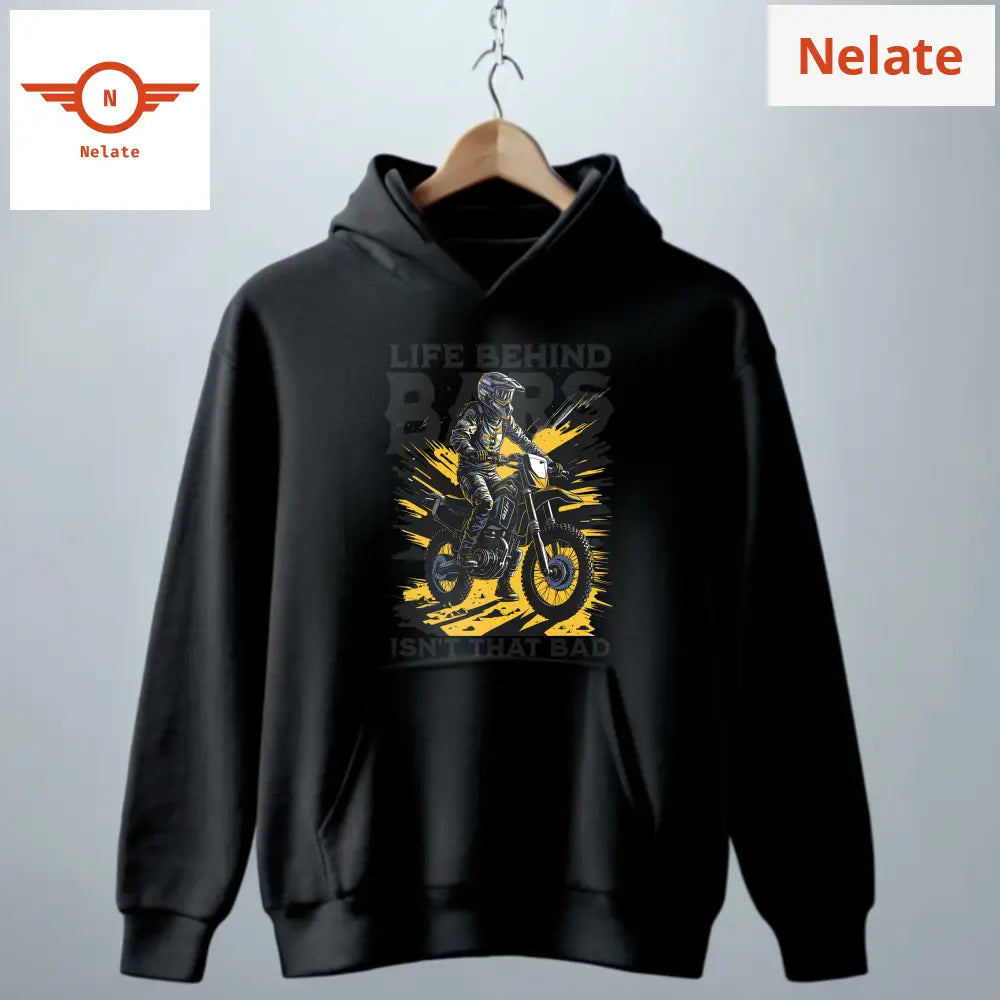 Life Behind Bars-Black Hoodie For Men