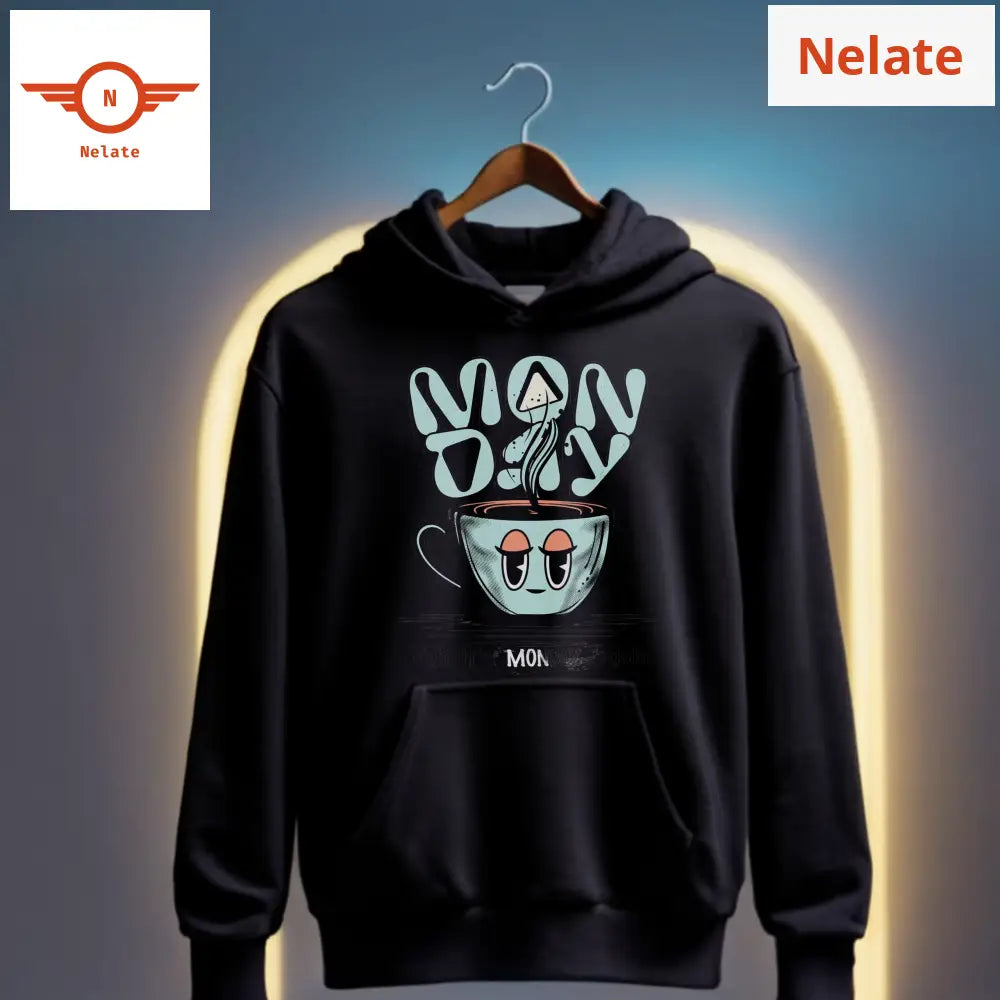 Monday Black Hoodie For Men