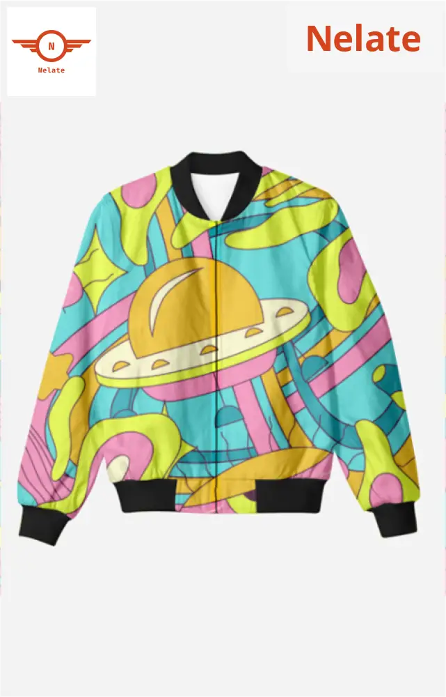 Multi Colored Patterned Men’s Bomber Jacket