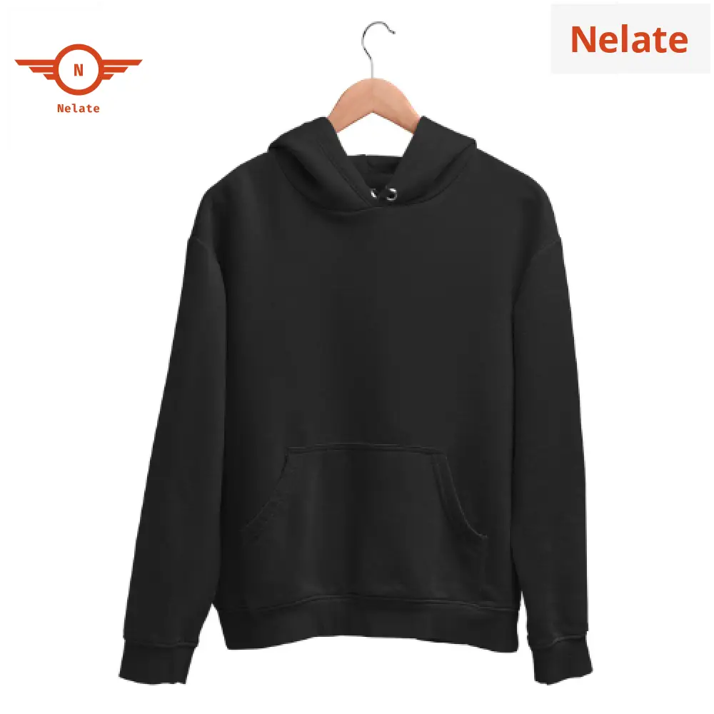 Nelate Black Hoodie For Men