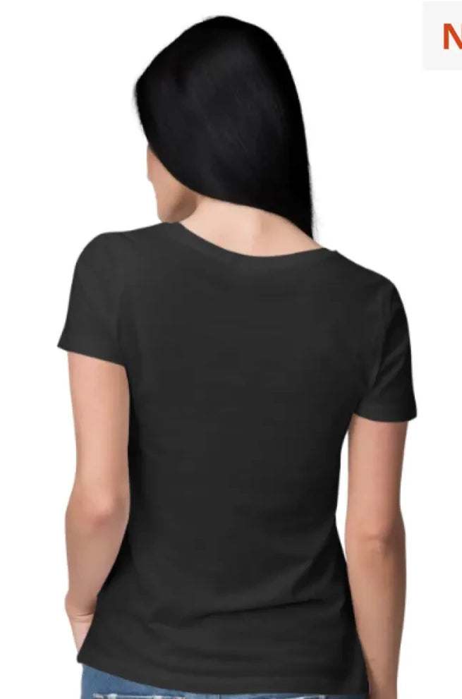 Nelate Black T-Shirt For Women