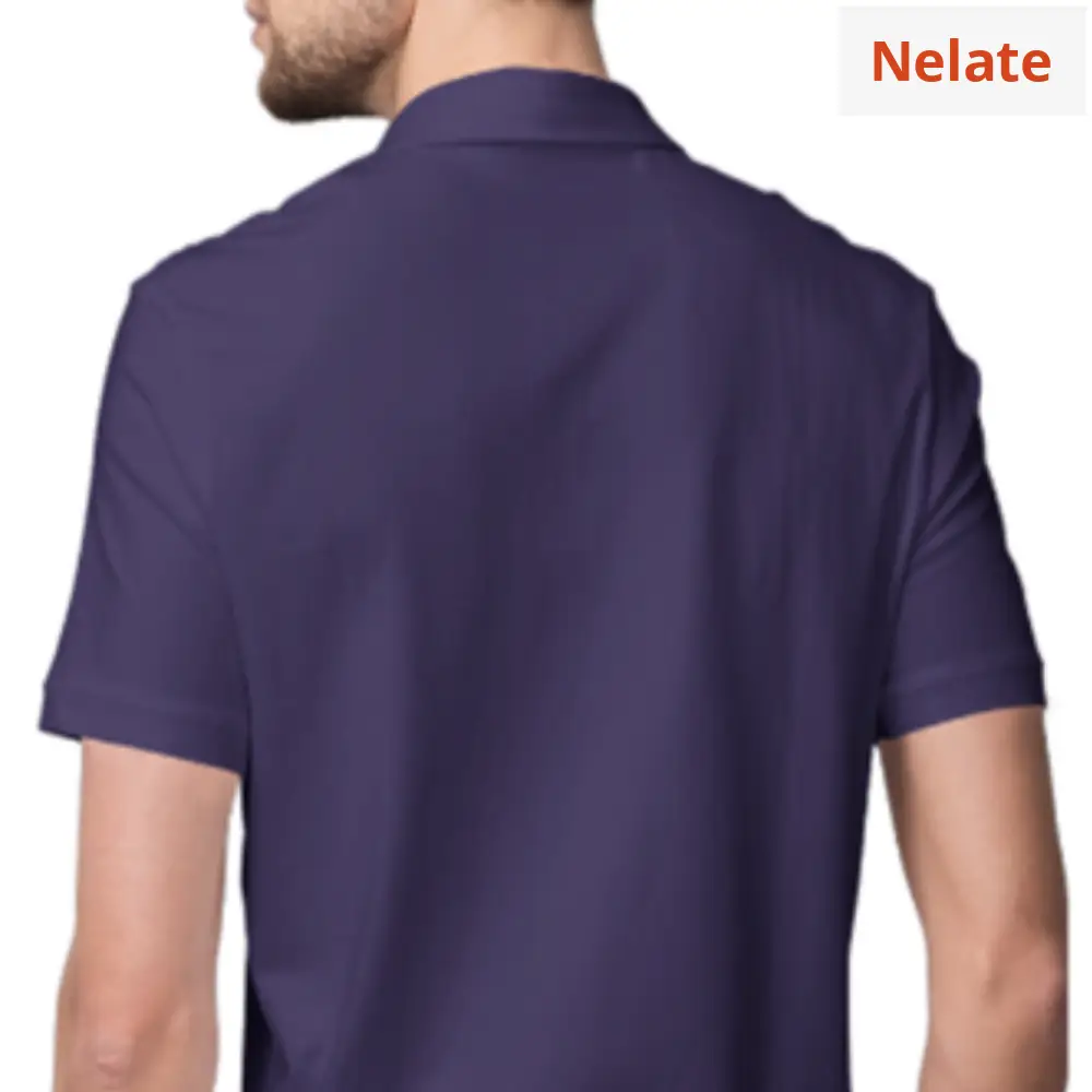 Nelate High Quality Navy Blue Polo T-Shirt