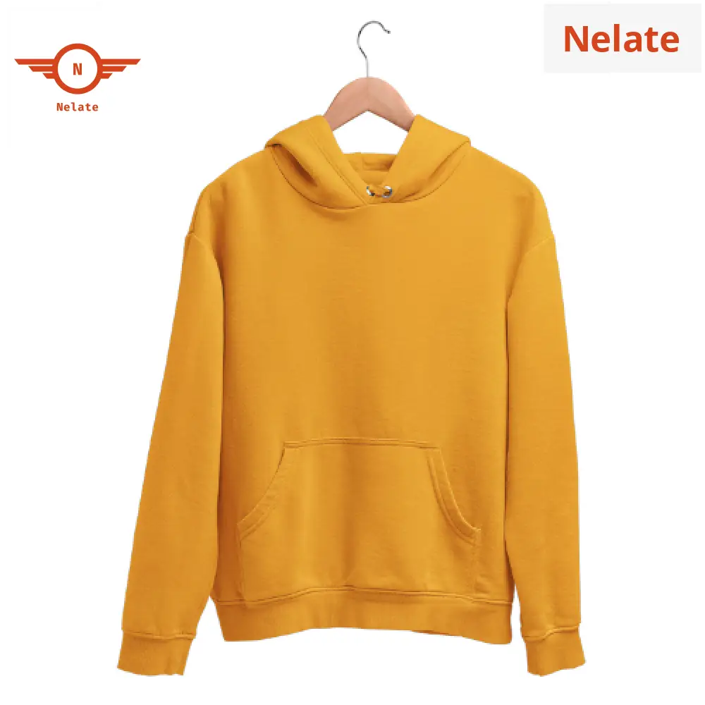 Nelate Mustard Yellow Hoodie For Men