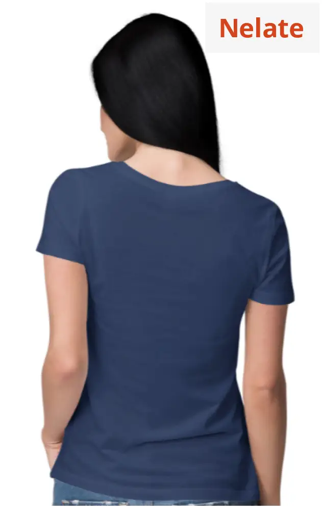 Nelate Navy Blue Women’s T-Shirt