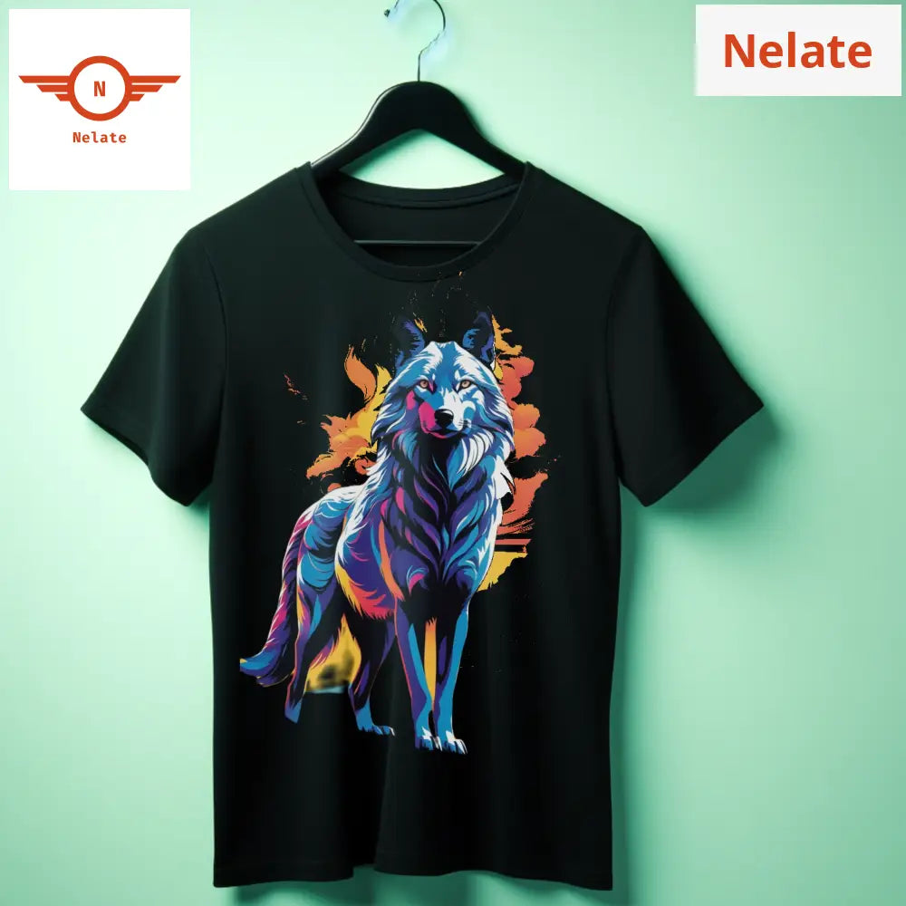 Neon Colored Wolf T-Shirt