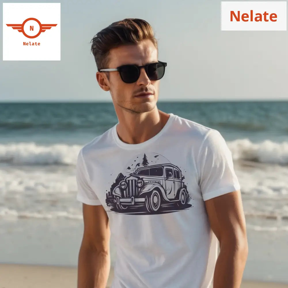 Night Truck Ride White T-Shirt