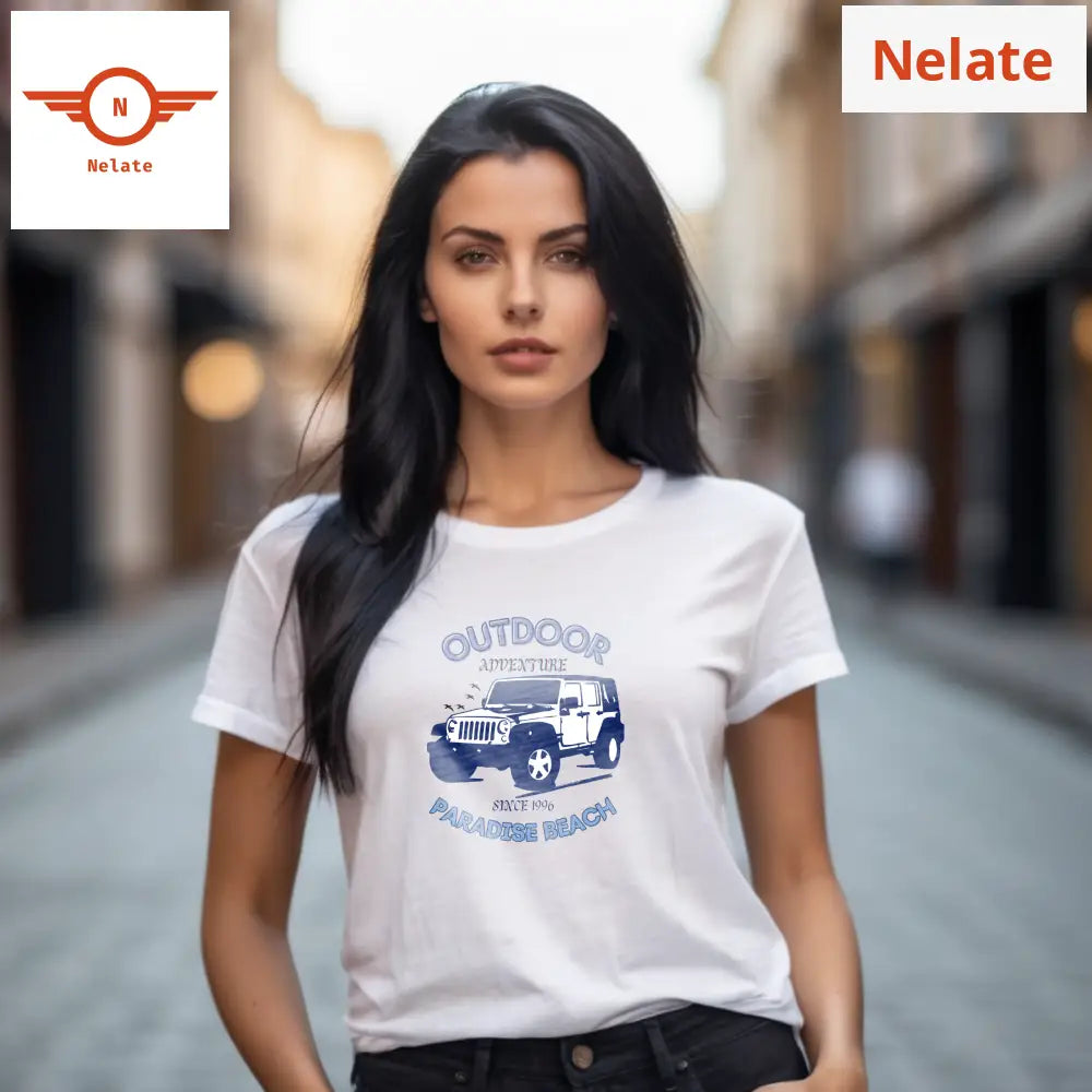 ’Outdoor Adventure’ Women’s White T-Shirt