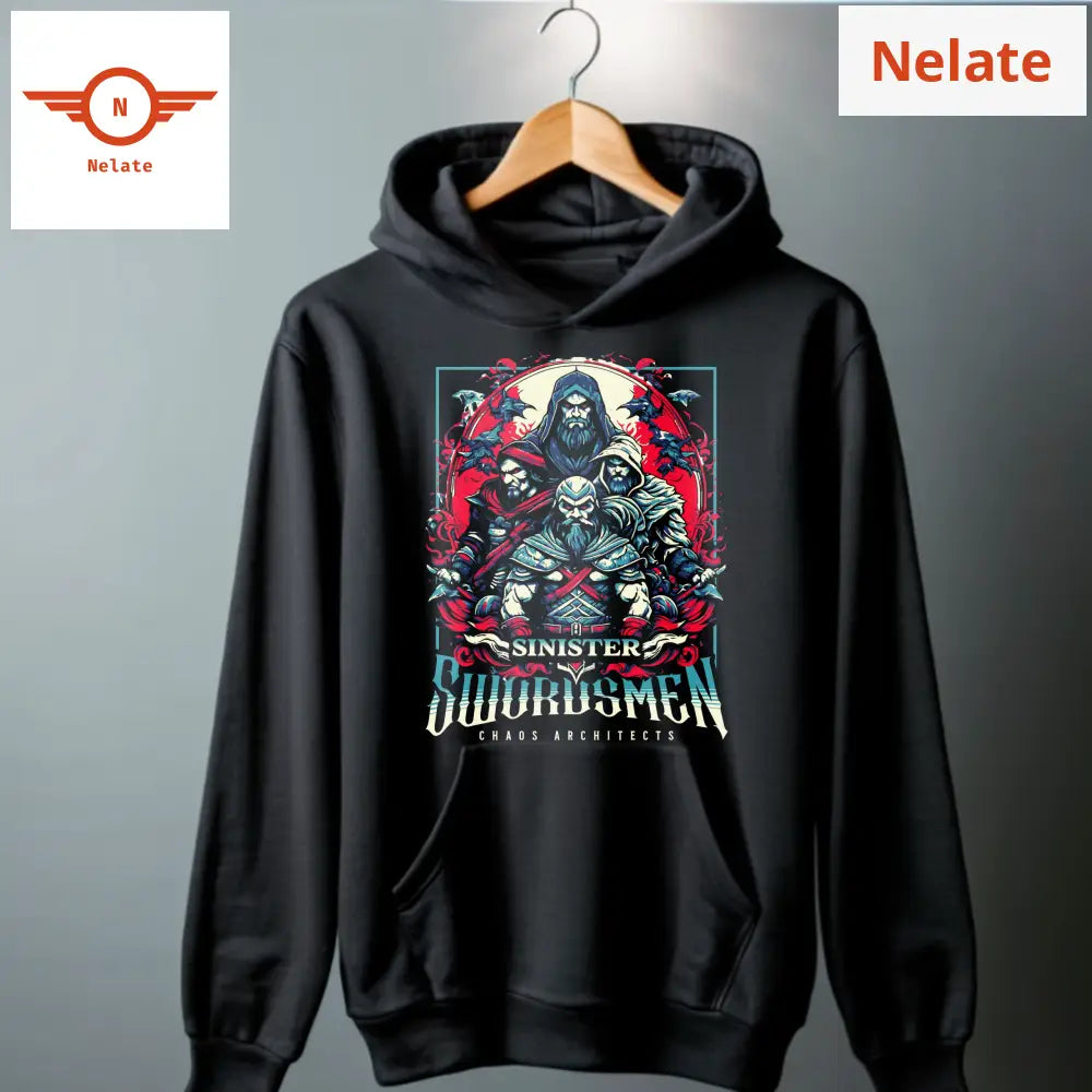 Sinister Swordsmen - Black Hoodie For Men