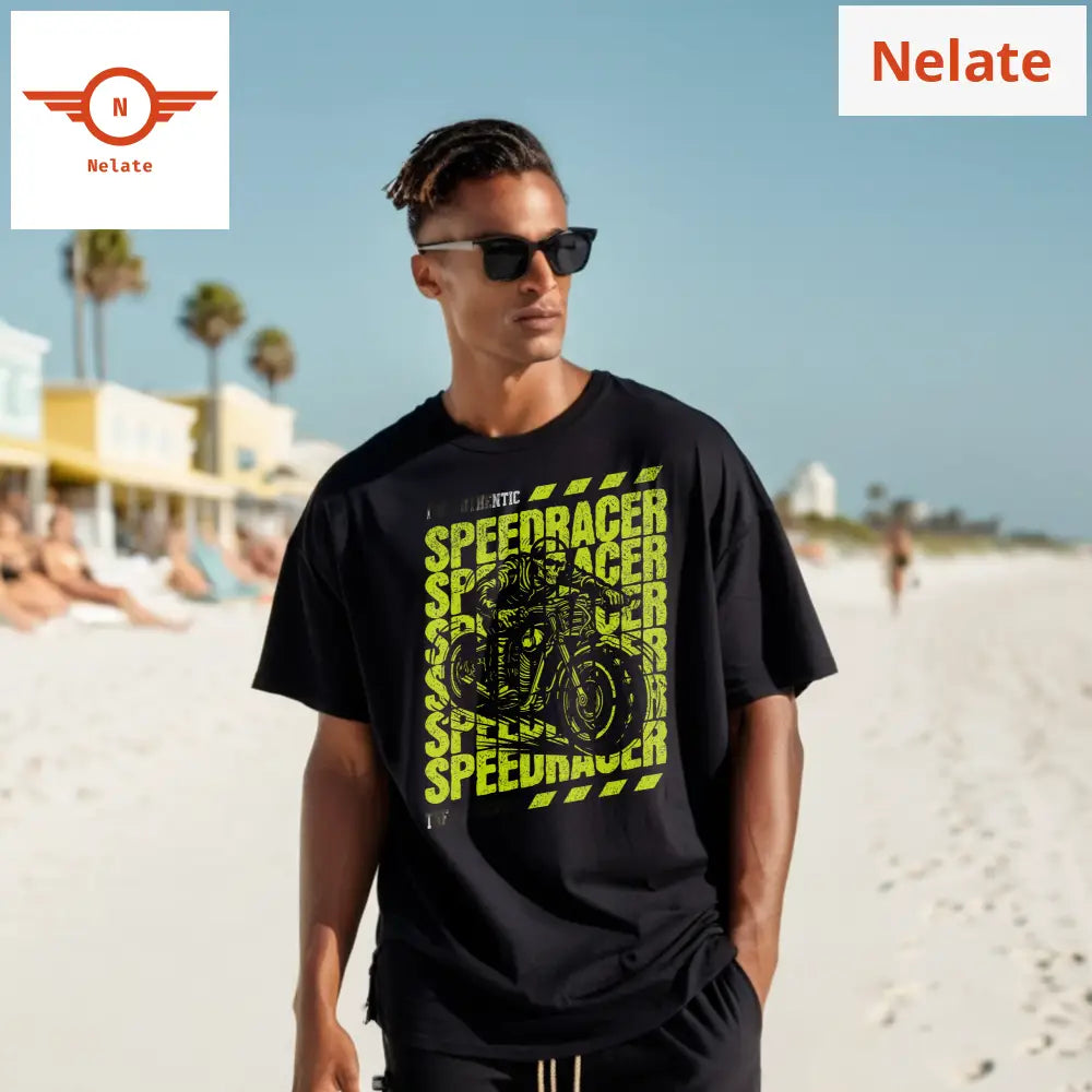 Speed Racer Black Oversized T-Shirt