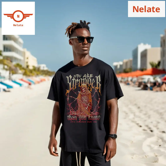 Stronger - Black Oversized T-Shirt