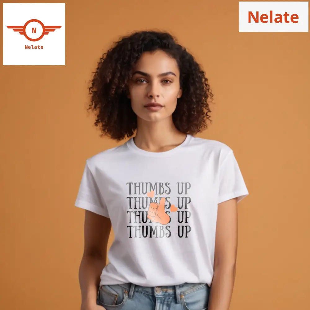 ’Thumbs Up’ Women’s White T-Shirt