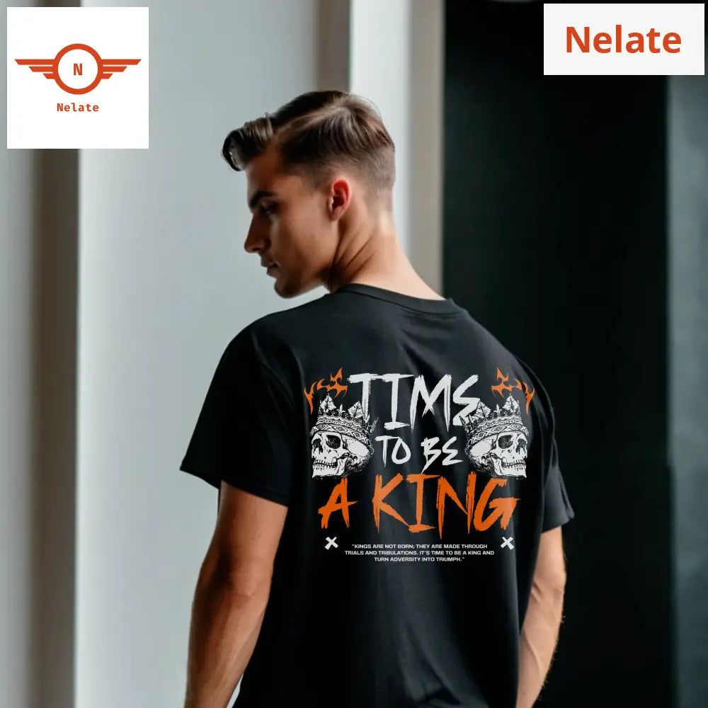 Time To Be A King - Black Oversized T-Shirt
