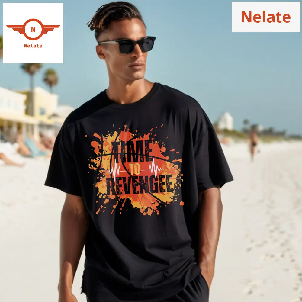 Time To Revengee Oversized Black T-Shirt