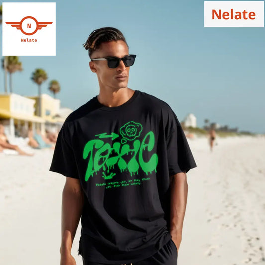 Toxic People - Black Oversized T-Shirt