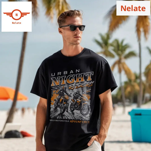 Urban Night Riders - Black Oversized T-Shirt