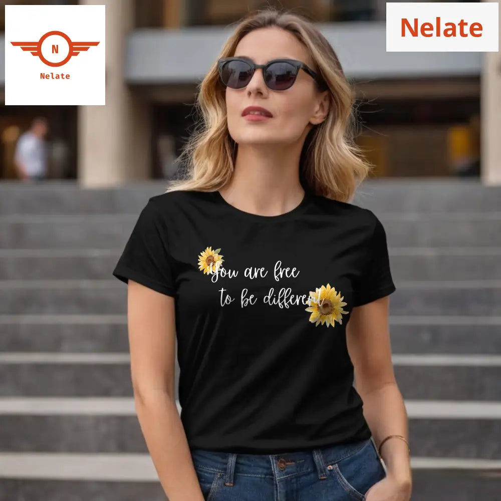 You Are Free To Be Different Black T-Shirt