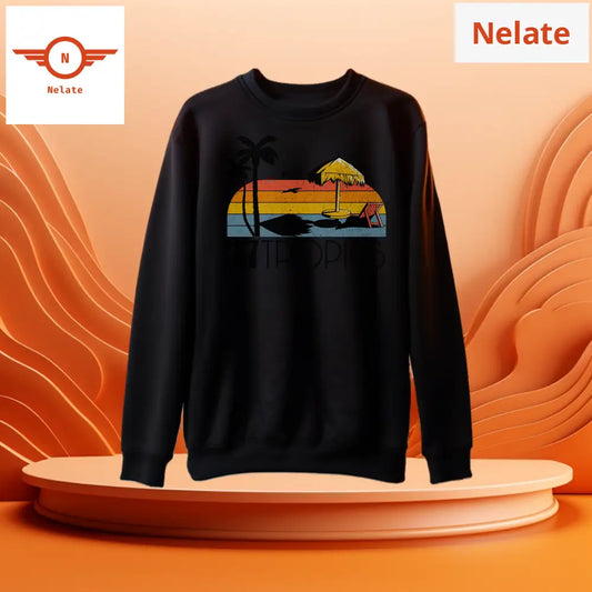 87 Tropics - Black Sweatshirt For Men