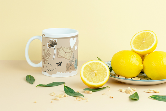 'Old letter theme' White Coffee Mug