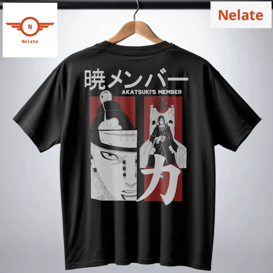 Akatsuki Members - Black Oversized T-Shirt