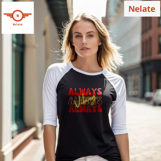 ’Always Vibing’ Women’s Raglan T-Shirt